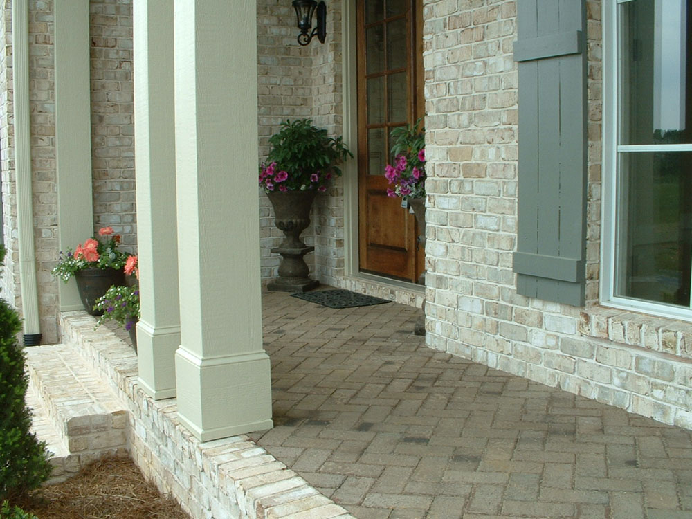 Brick house entryway