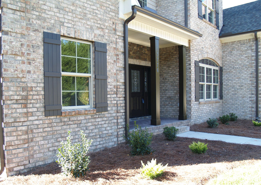 Brick house doorway